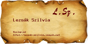 Lezsák Szilvia névjegykártya